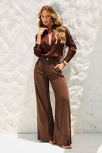 [PAGUE 1 LEVE 2] Calça Modeladora Pantalona 100% Linho Premium
