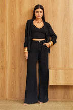 [PAGUE 1 LEVE 2] Calça Modeladora Pantalona 100% Linho Premium
