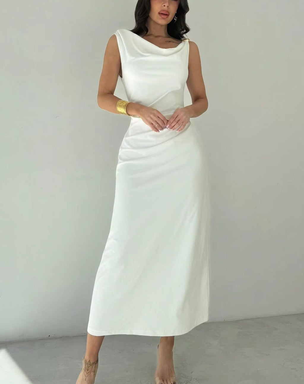 Vestido Midi Sophia Estilo Regata